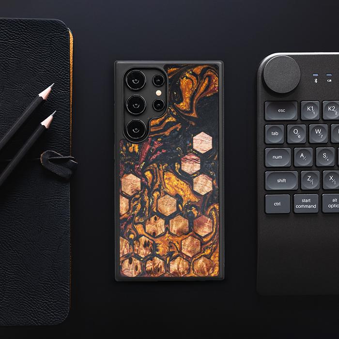 Samsung Galaxy S25 Ultra Handyhülle aus Harz und Holz - Synergy#F38
