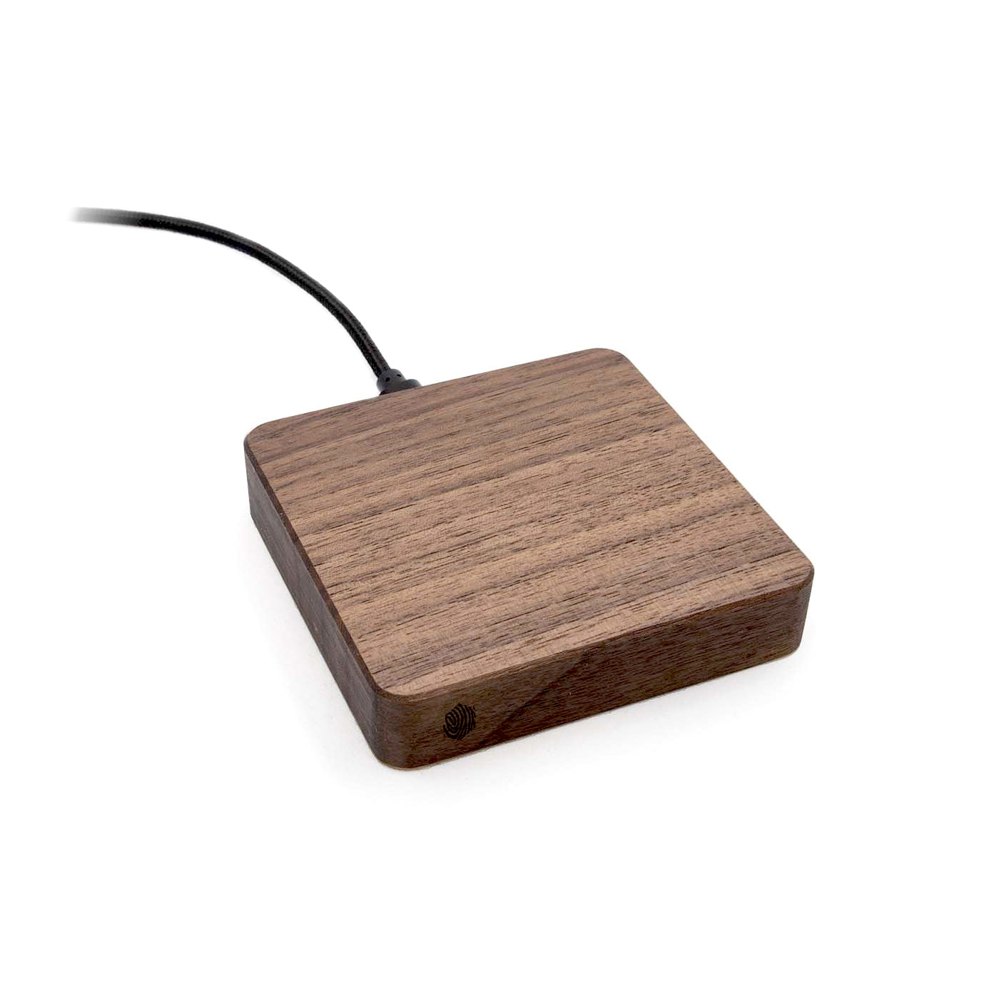 Square Wooden Wireless Charger American Walnut