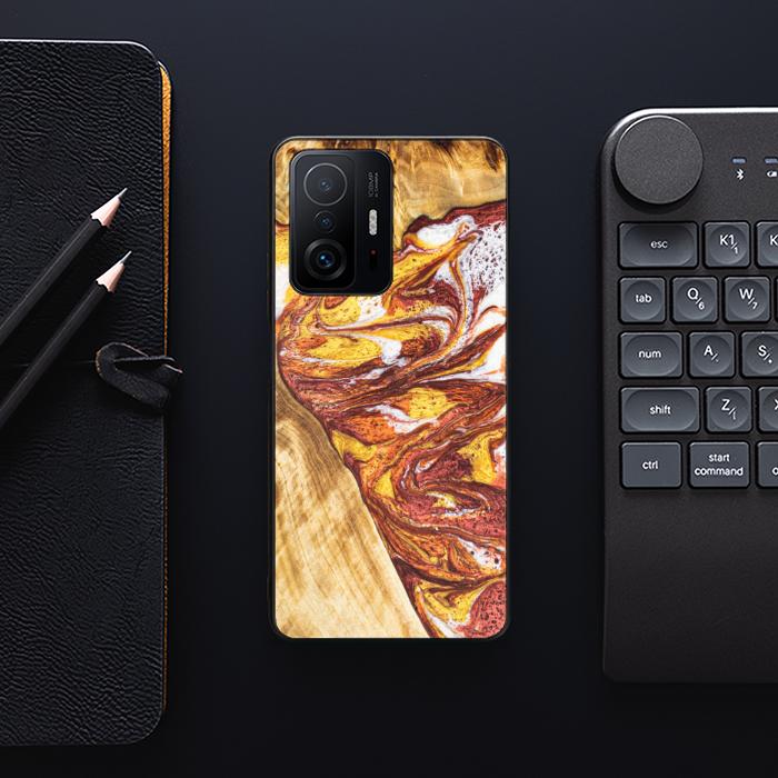 Xiaomi 11T / 11T Pro Handyhülle aus Harz und Holz - Synergy#E4