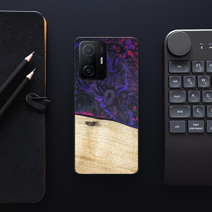 Xiaomi 11T / 11T Pro Handyhülle aus Harz und Holz - Synergy#F18