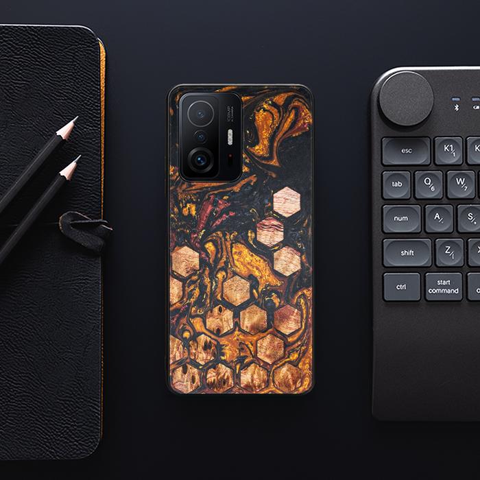 Xiaomi 11T / 11T Pro Handyhülle aus Harz und Holz - Synergy#F38