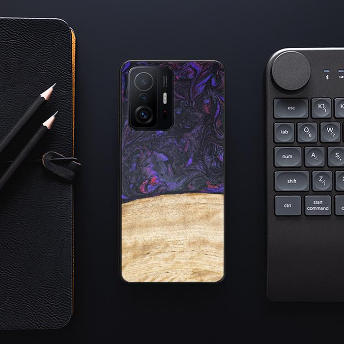 Xiaomi 11T / 11T Pro Handyhülle aus Harz und Holz - Synergy#F7