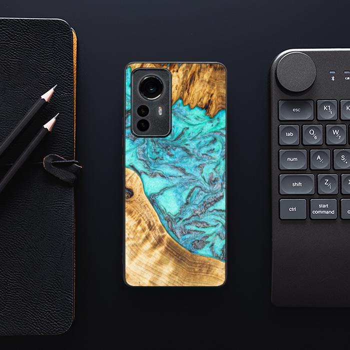 Xiaomi 12 Pro Etui na telefon z żywicy i drewna - Synergy#E13
