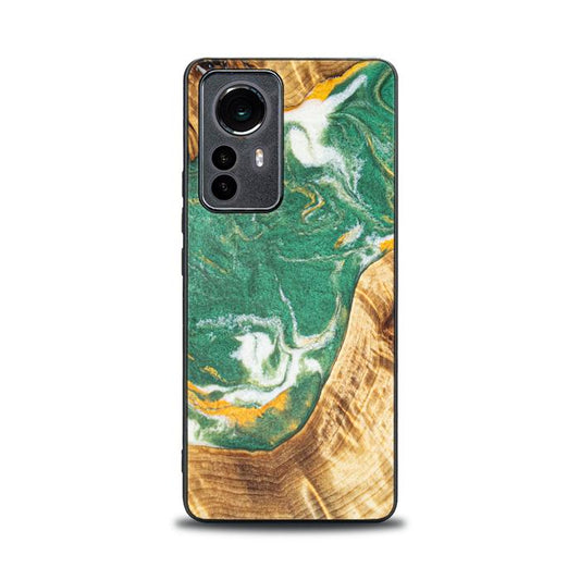 Etui na telefon Xiaomi 12 / 12X z żywicy i drewna - Synergy#E20