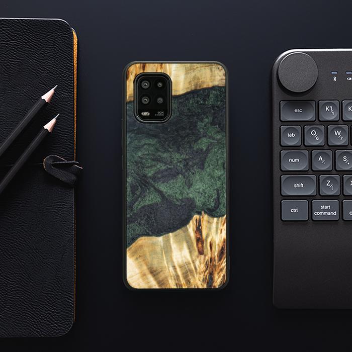 Xiaomi Mi 10 lite Handyhülle aus Harz und Holz - Synergy#E14