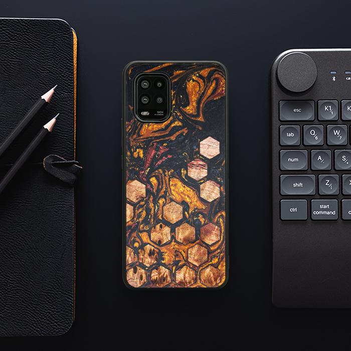 Xiaomi Mi 10 lite Handyhülle aus Harz und Holz - Synergy#F38