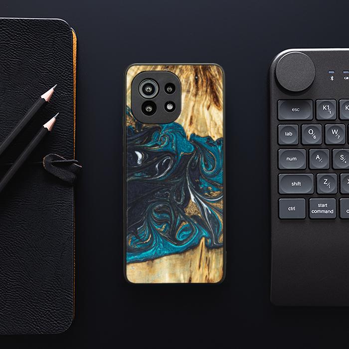 Xiaomi Mi 11 lite / 5G / 5G NE Handyhülle aus Harz und Holz - SYNERGY#E1