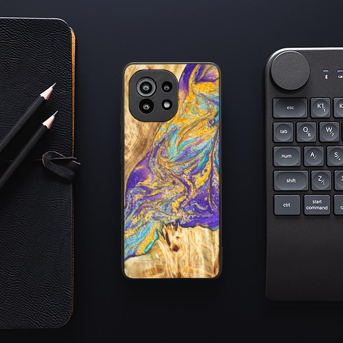 Xiaomi Mi 11 lite / 5G / 5G NE Resin & Wood Phone Case - SYNERGY#E2