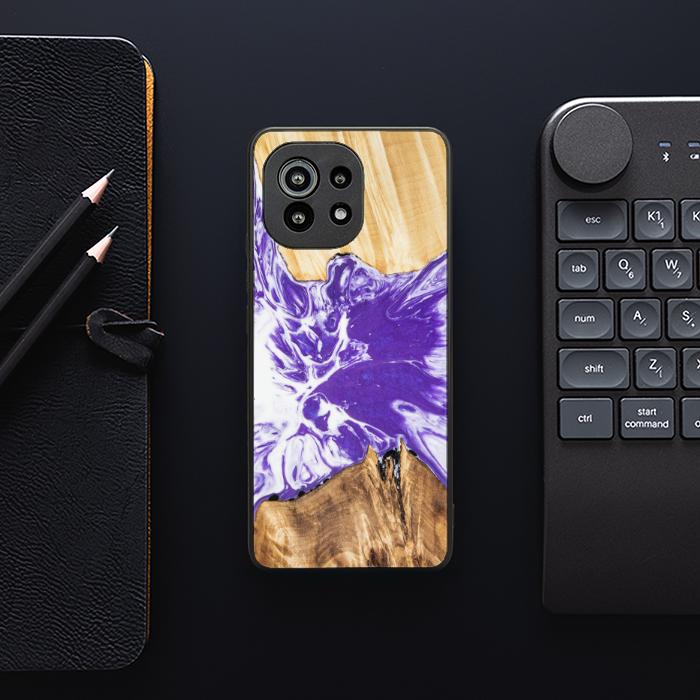 Xiaomi Mi 11 Etui na telefon z żywicy i drewna lite / 5G / 5G NE - Synergy# A78