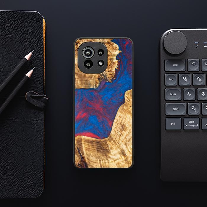 Xiaomi Mi 11 lite / 5G / 5G NE Handyhülle aus Harz und Holz - Synergy#E10