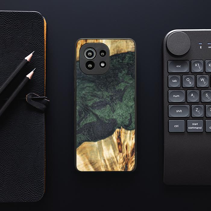 Xiaomi Mi 11 lite / 5G / 5G NE Handyhülle aus Harz und Holz - Synergy#E14