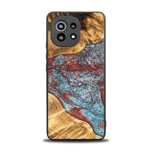 Xiaomi Mi 11 lite / 5G / 5G NE Handyhülle aus Harz und Holz - Synergy#E7