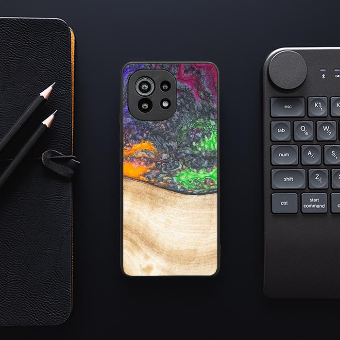 Xiaomi Mi 11 lite / 5G / 5G NE Handyhülle aus Harz und Holz - Synergy#F1