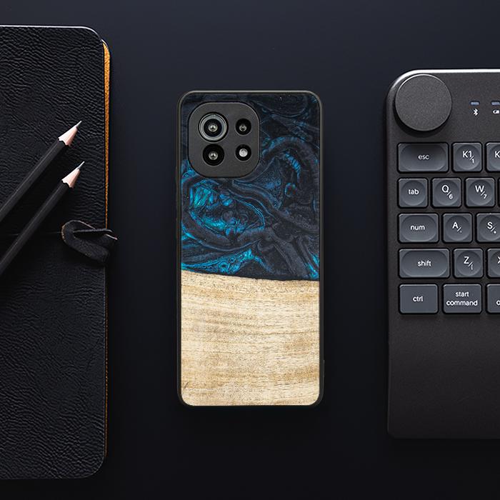 Xiaomi Mi 11 lite / 5G / 5G NE Handyhülle aus Harz und Holz - Synergy#F13