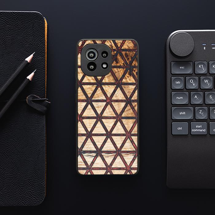 Xiaomi Mi 11 lite / 5G / 5G NE Handyhülle aus Harz und Holz - Synergy#F22
