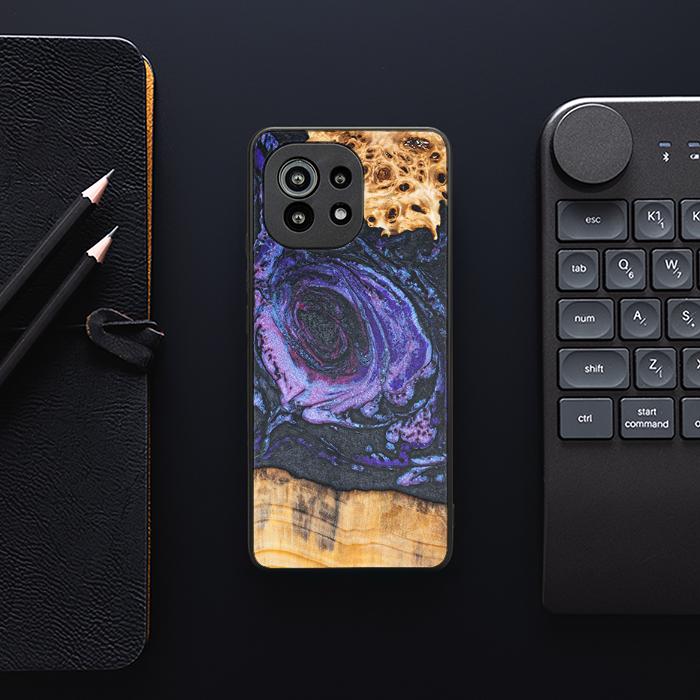 Xiaomi Mi 11 lite / 5G / 5G NE Handyhülle aus Harz und Holz - Synergy#F24