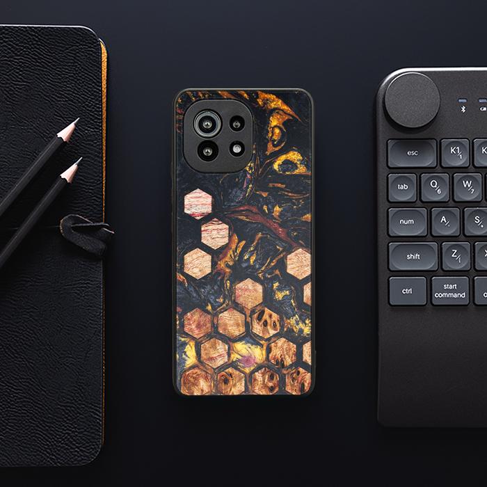 Xiaomi Mi 11 lite / 5G / 5G NE Handyhülle aus Harz und Holz - Synergy#F26