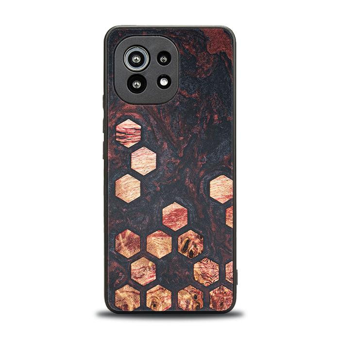 Xiaomi Mi 11 lite / 5G / 5G NE Handyhülle aus Harz und Holz - Synergy#F27