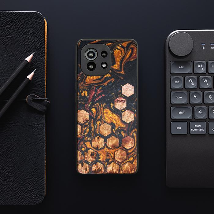 Xiaomi Mi 11 lite / 5G / 5G NE Handyhülle aus Harz und Holz - Synergy#F38