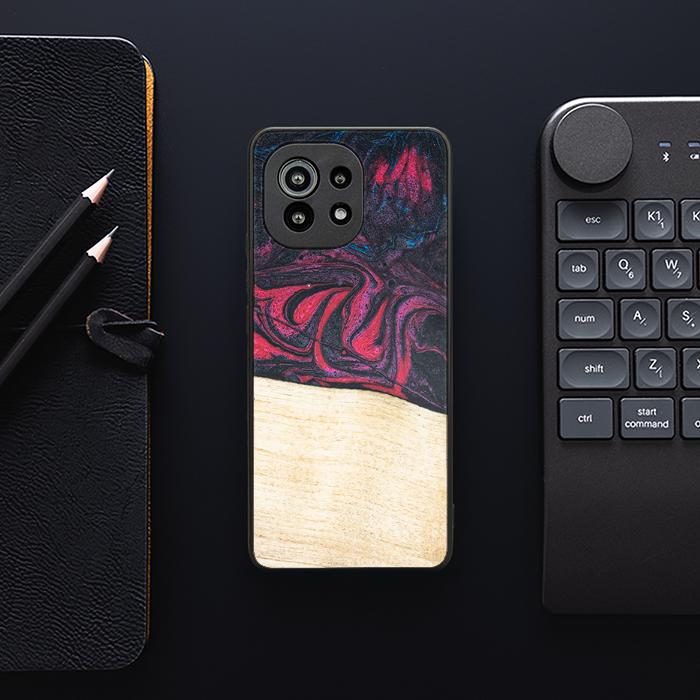 Xiaomi Mi 11 lite / 5G / 5G NE Handyhülle aus Harz und Holz - Synergy#F5