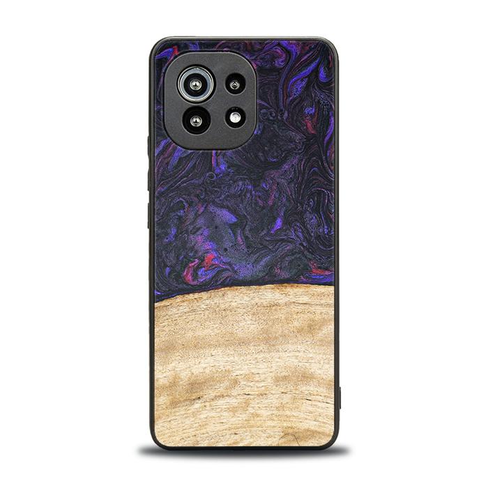 Xiaomi Mi 11 lite / 5G / 5G NE Handyhülle aus Harz und Holz - Synergy#F7