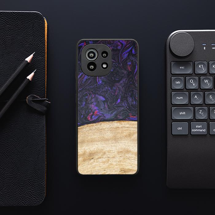 Xiaomi Mi 11 lite / 5G / 5G NE Handyhülle aus Harz und Holz - Synergy#F7