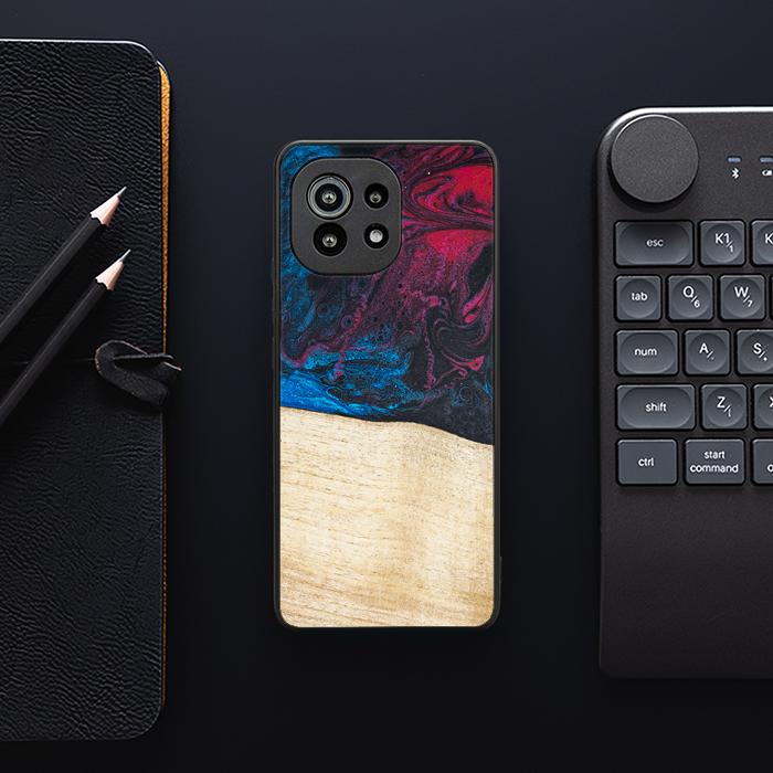 Xiaomi Mi 11 lite / 5G / 5G NE Handyhülle aus Harz und Holz - Synergy#F9