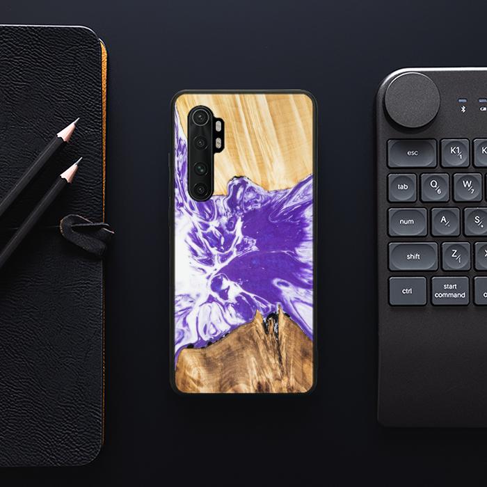 Xiaomi Mi NOTE 10 lite Etui na telefon z żywicy i drewna - Synergy# A78