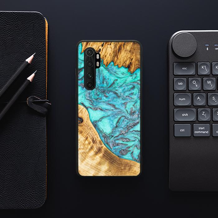 Xiaomi Mi NOTE 10 lite Handyhülle aus Harz und Holz - Synergy#E13