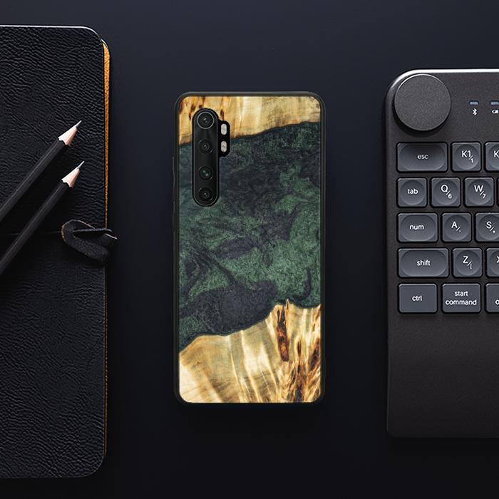 Xiaomi Mi NOTE 10 lite Handyhülle aus Harz und Holz - Synergy#E14