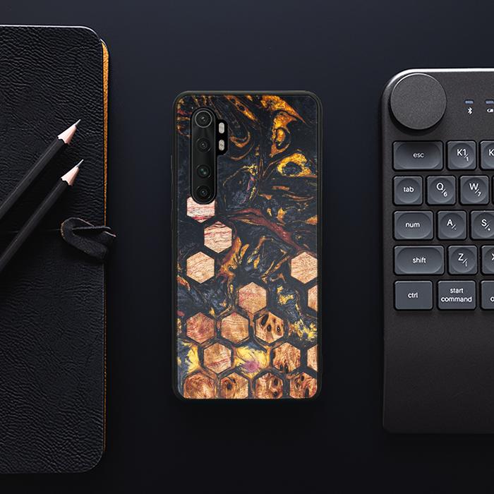 Xiaomi Mi NOTE 10 lite Handyhülle aus Harz und Holz - Synergy#F26