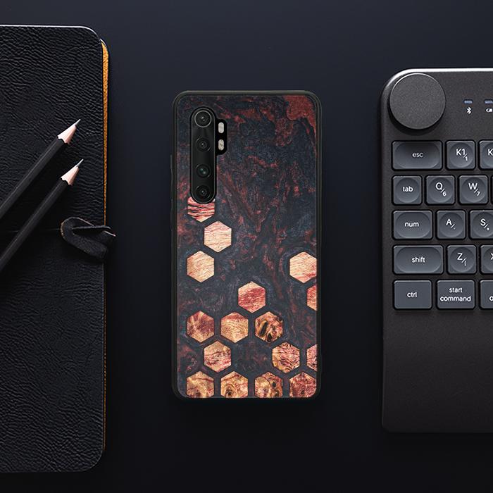 Xiaomi Mi NOTE 10 lite Handyhülle aus Harz und Holz - Synergy#F27