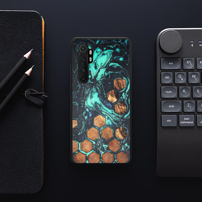 Xiaomi Mi NOTE 10 lite Handyhülle aus Harz und Holz - Synergy#F28