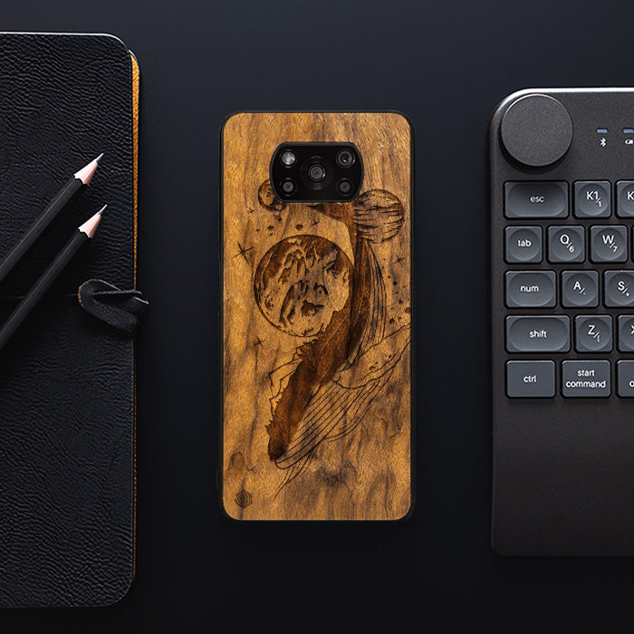 Xiaomi POCO X3 / X3 Pro Wooden Phone Case - Cosmic Whale