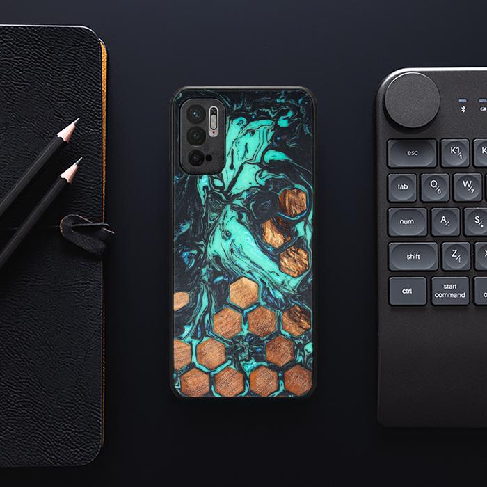 Xiaomi REDMI NOTE 10 5G Handyhülle aus Harz und Holz - Synergy#F23