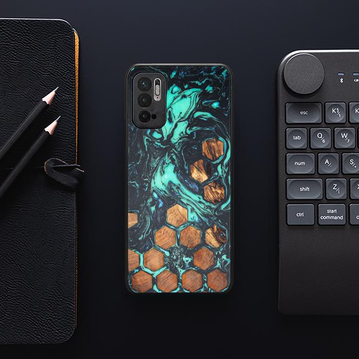 Xiaomi REDMI NOTE 10 5G Handyhülle aus Harz und Holz - Synergy#F28