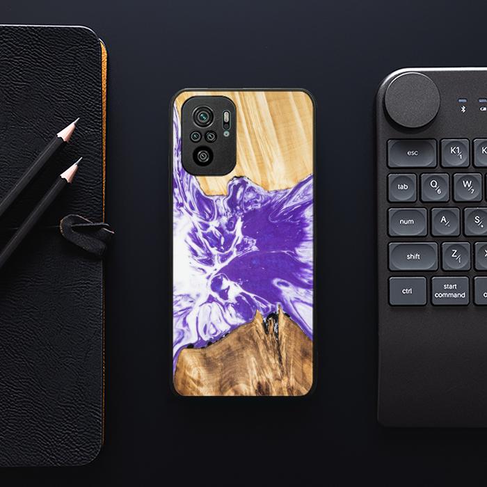 Xiaomi REDMI NOTE 10 Handyhülle aus Harz und Holz - Synergy#A78