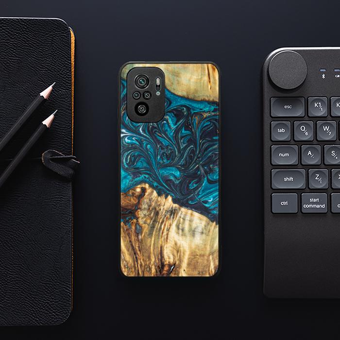Xiaomi REDMI NOTE 10 Etui na telefon z żywicy i drewna - Synergy#E12