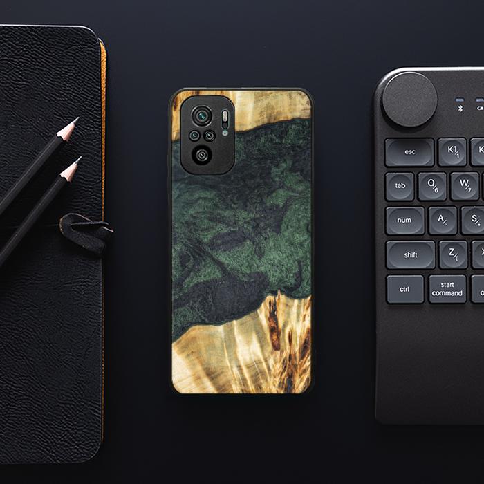 Xiaomi REDMI NOTE 10 Handyhülle aus Harz und Holz - Synergy#E14