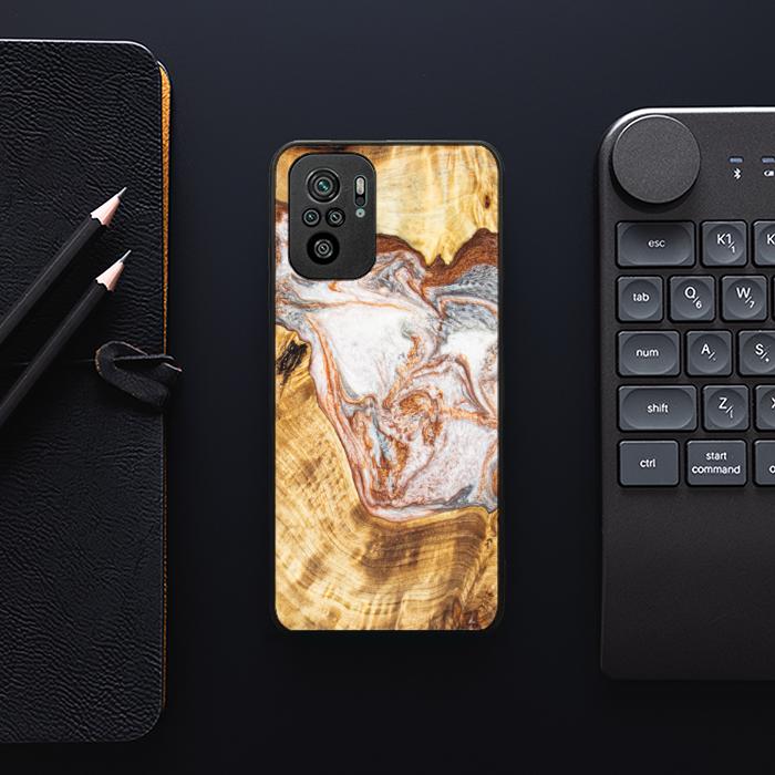 Xiaomi REDMI NOTE 10 Handyhülle aus Harz und Holz - Synergy#E5