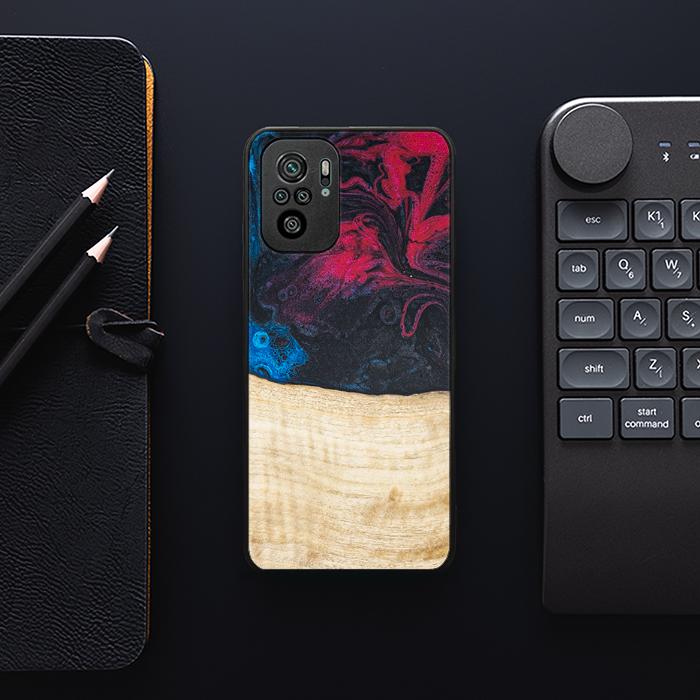 Xiaomi REDMI NOTE 10 Handyhülle aus Harz und Holz - Synergy#F14