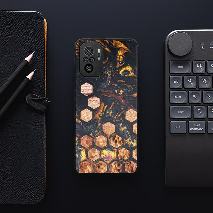 Xiaomi REDMI NOTE 10 Handyhülle aus Harz und Holz - Synergy#F26