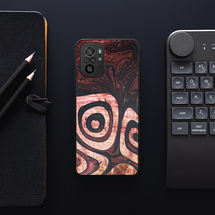 Xiaomi REDMI NOTE 10 Handyhülle aus Harz und Holz - Synergy#F32