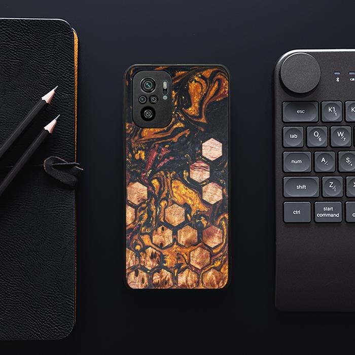 Xiaomi REDMI NOTE 10 Handyhülle aus Harz und Holz - Synergy#F38
