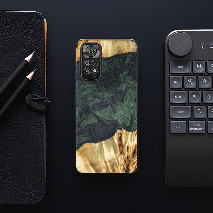 Xiaomi REDMI NOTE 11 / 11S Handyhülle aus Harz und Holz - Synergy#E14
