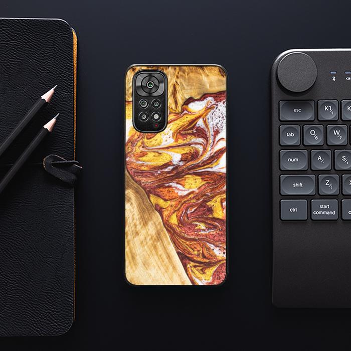 Xiaomi REDMI NOTE 11 / 11S Handyhülle aus Harz und Holz - Synergy#E4