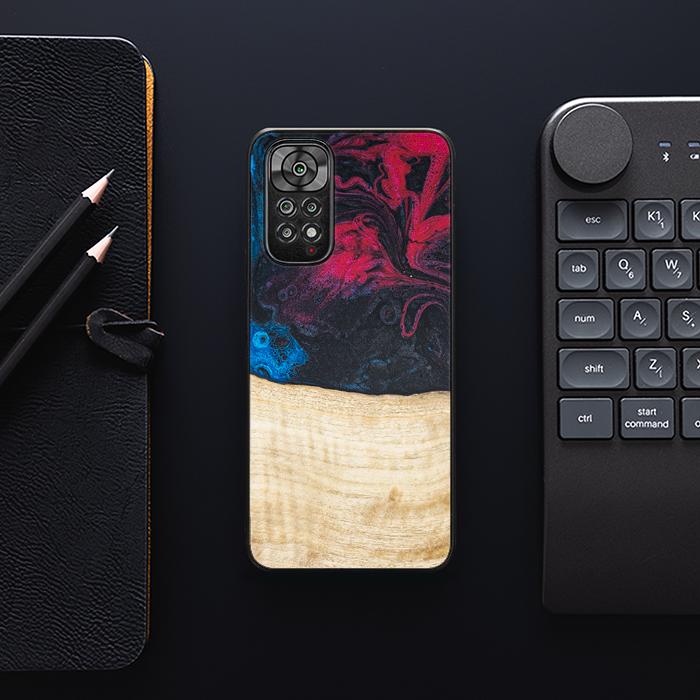 Xiaomi REDMI NOTE 11 / 11S Handyhülle aus Harz und Holz - Synergy#F14