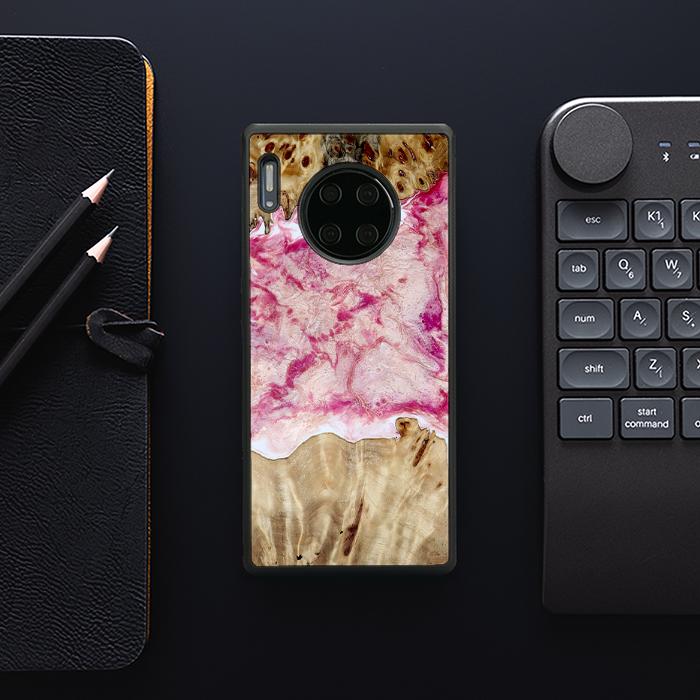 Huawei Mate 30 Pro Etui na telefon z żywicy i drewna - Synergy#D101