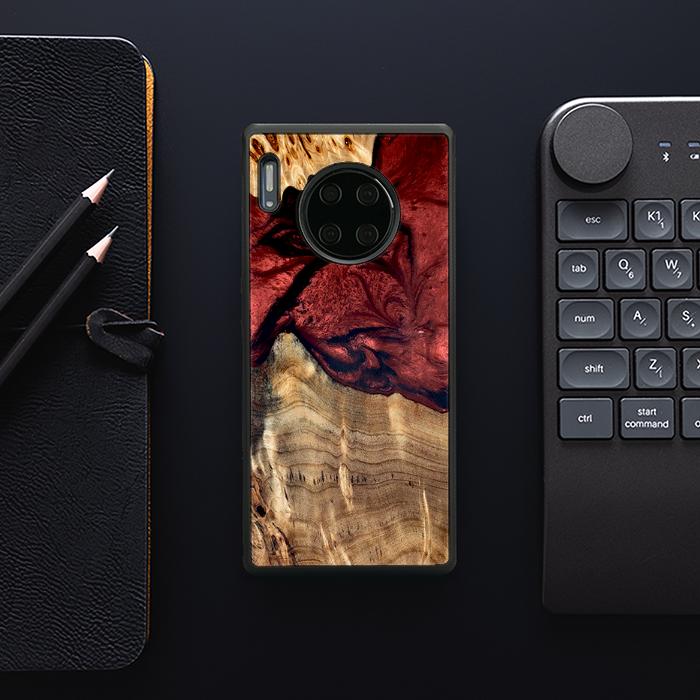 Huawei Mate 30 Pro Etui na telefon z żywicy i drewna - Synergy#D122