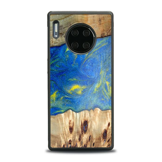 Huawei Mate 30 Pro Handyhülle aus Kunstharz und Holz - Synergy#D128
